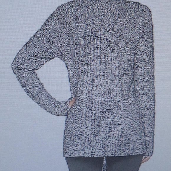 Cuddl Dudds Long Sleeve Wrap Up Black/White 2X-3X - Picture 3 of 5